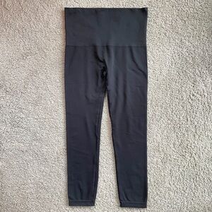 SPANX Black 7/8 Seamless High Rise Leggings 1X, Look At Me Now Solid Smooth